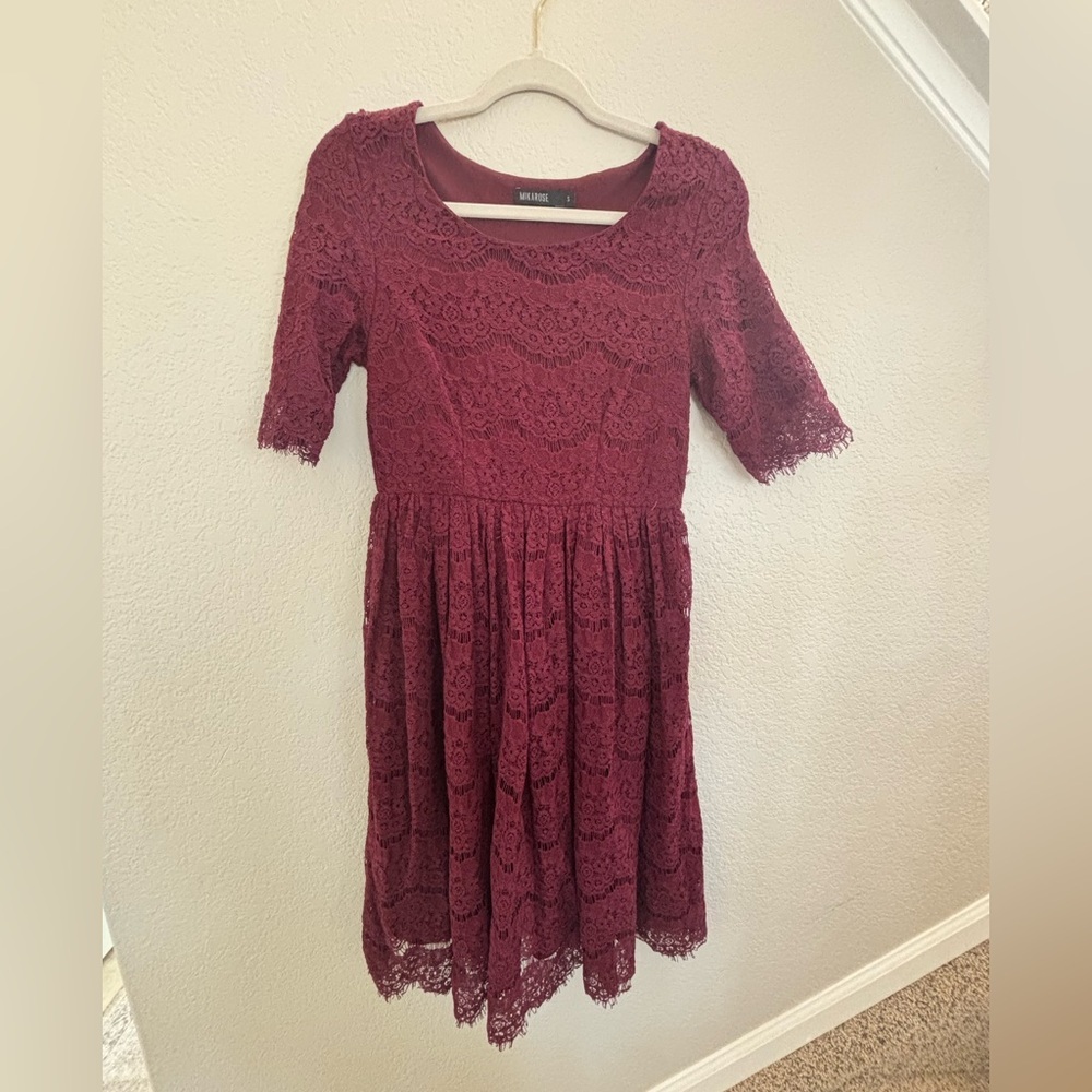 Mikarose burgundy Emmy dress